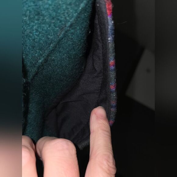 Vintage 70s Nepal Boiled Wool Jacket Coat Toggle Buttons Sz Large - Picture 12 of 14